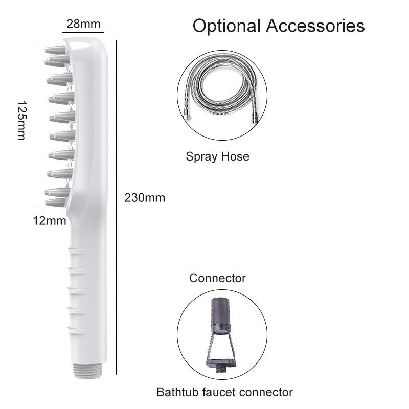 Handheld Pet Grooming Shower Sprayer - With Comb Teeth Hose & Adapters V888-ELOSUNG26903