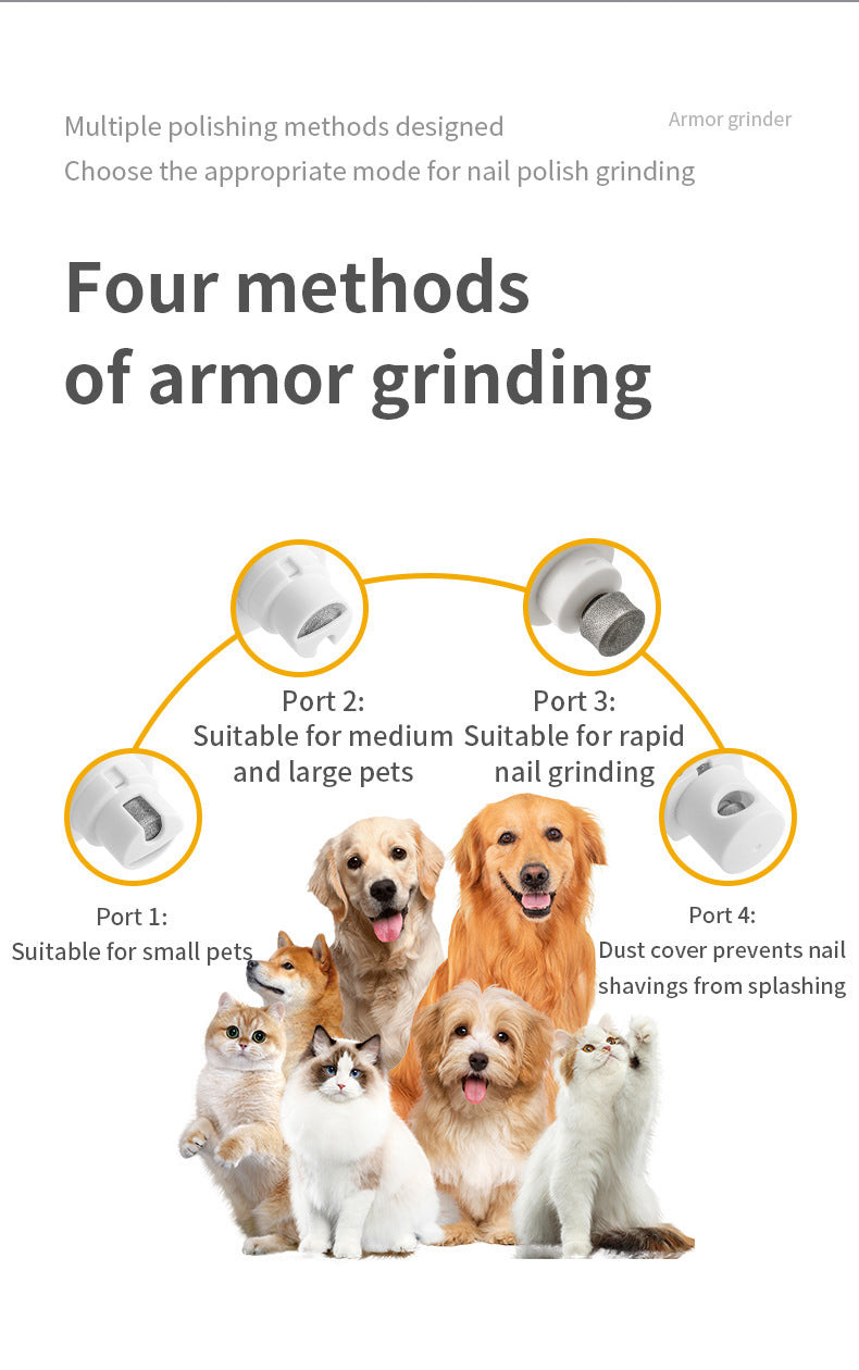 White Professional Pet Nail Grinder Kit - LCD, LED, Laser, for Dogs & Cats V888-ELOSUNG26904