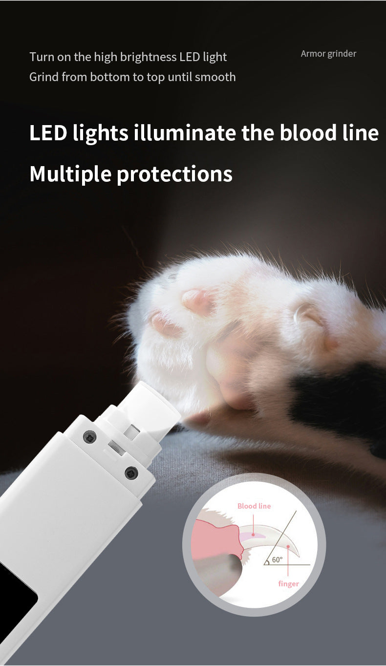 Black Professional Pet Nail Grinder Kit - LCD, LED, Laser, for Dogs & Cats V888-ELOSUNG26906