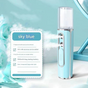 Blue Dual Nozzle Nano Facial Mister - USB Rechargeable Hydrating Spray V888-ELOSUNG26968