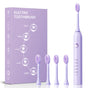 Advanced Sonic Toothbrush: 5 Cleaning Modes, 2-Min Timer, USB Fast Charge, Purple (4 brush heads) V888-ELOSUNG26974