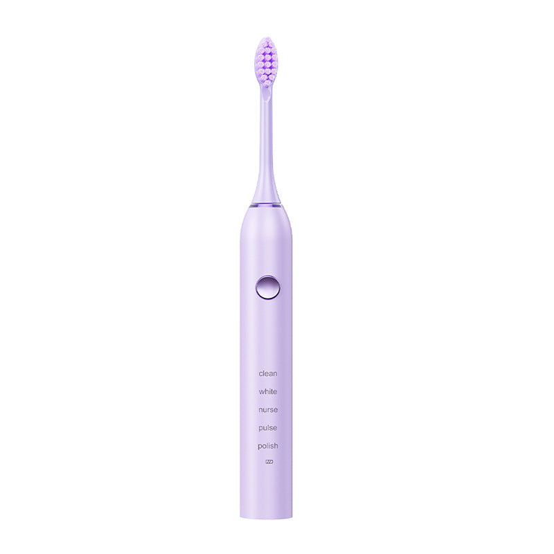 Advanced Sonic Toothbrush: 5 Cleaning Modes, 2-Min Timer, USB Fast Charge, Purple (4 brush heads + bracket + V888-ELOSUNG26976