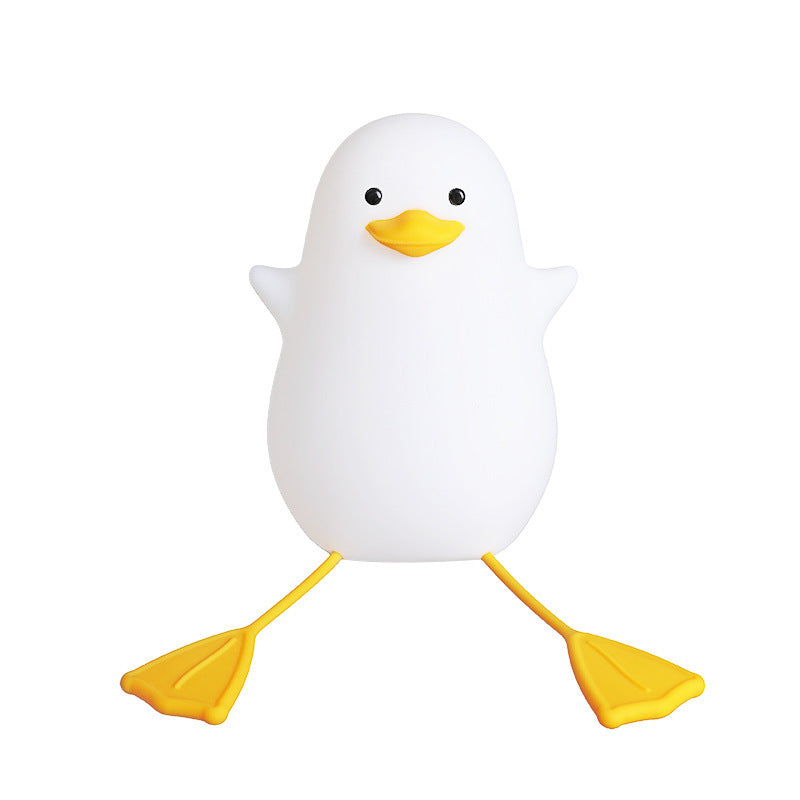 Cute Gull Silicone Night Light - Tap Control, USB Rechargeable, Kids Bedroom (Colorful yellow beak) V888-ELOSUNG26981