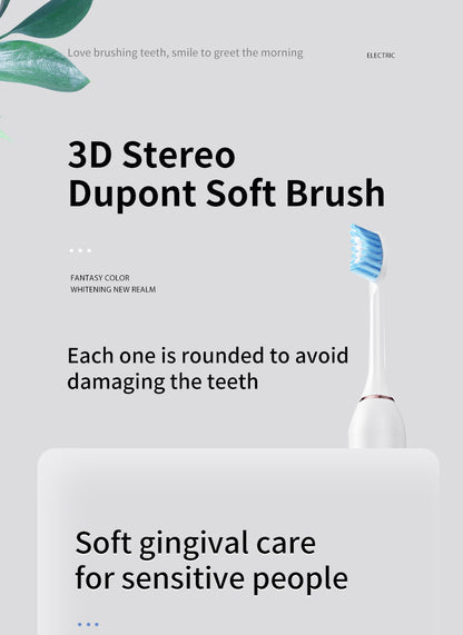 Pink Professional Sonic Toothbrush for Adults - 5 Modes, Smart Timer (4 brush heads) V888-ELOSUNG26985