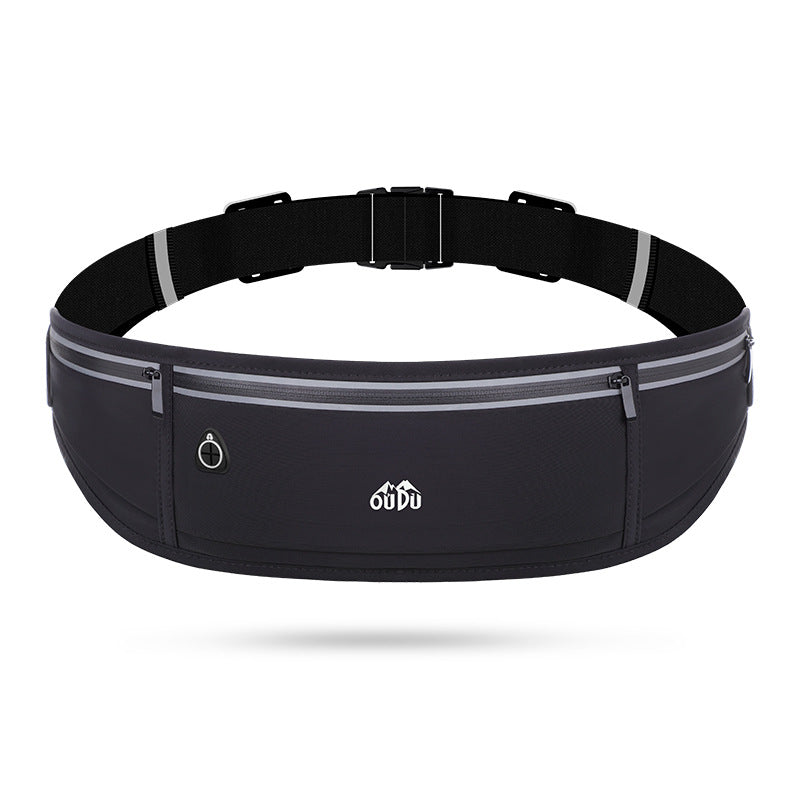 Black Adjustable Running Belt - Fits Large Phones, Reflective, Earphone Port V888-ELOSUNG26986