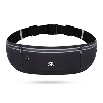 Black Adjustable Running Belt - Fits Large Phones, Reflective, Earphone Port V888-ELOSUNG26986