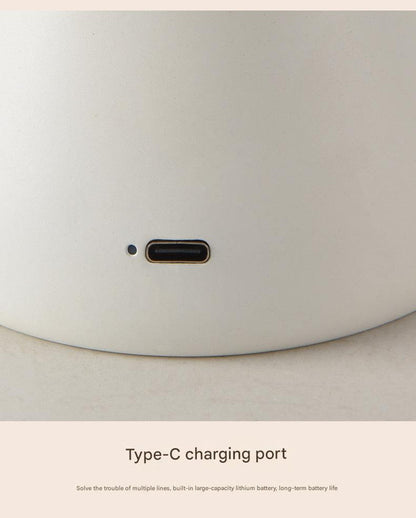 White Mushroom LED Table Lamp - Rechargeable, 3-Color Touch Dimmable, USB-C V888-ELOSUNG26990