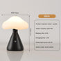 Black Mushroom LED Table Lamp - Rechargeable, 3-Color Touch Dimmable, USB-C V888-ELOSUNG26992