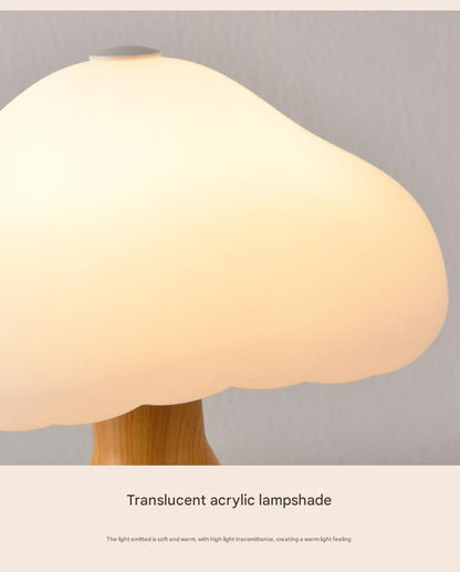 Black Mushroom LED Table Lamp - Rechargeable, 3-Color Touch Dimmable, USB-C V888-ELOSUNG26992