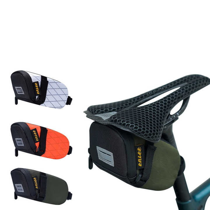 Green And Black Water-Resistant Bicycle Saddle Bag - 1.3L Reflective Seat Pack for Road & Mountain Bikes V888-ELOSUNG27019