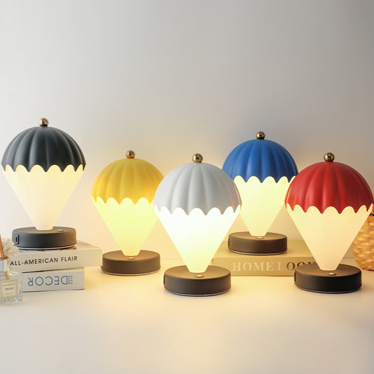 Black Rechargeable Hot Air Balloon LED Touch Lamp - 3-Color Nordic Style Desk Light V888-ELOSUNG27032