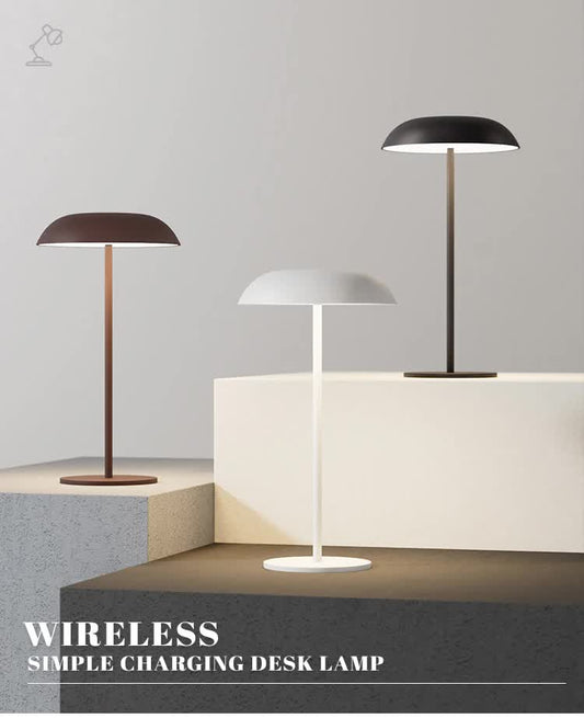 Black Minimalist Rechargeable LED Touch Table Lamp - 3-Color Stepless Dimming Metal Desk Light V888-ELOSUNG27035