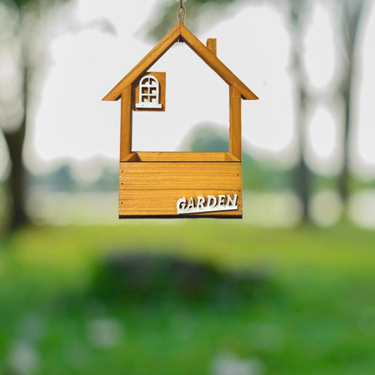 Brown Charming Wooden House Hanging Bird Feeder - Attract Wild Birds to Your Garden V888-ELOSUNG27046
