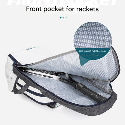 Purple and White Multifunctional Tennis & Badminton Backpack - Waterproof Racket Bag with Shoe Compartment V888-ELOSUNG27058