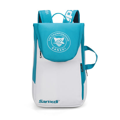 Blue and White Multifunctional Tennis & Badminton Backpack - Waterproof Racket Bag with Shoe Compartment V888-ELOSUNG27059