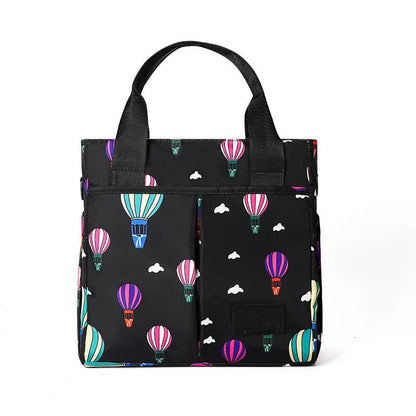Black Versatile Nappy Bag Tote - Lightweight Diaper Bag with Insulated Pocket & Crossbody Strap V888-ELOSUNG27076