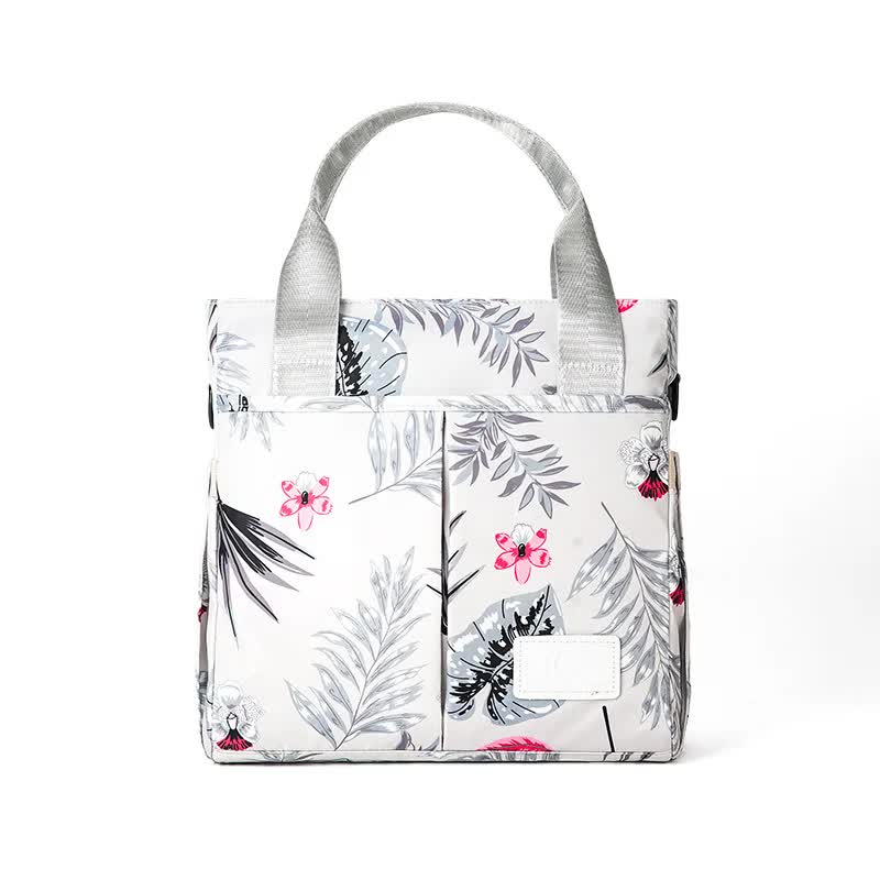 Grey Versatile Nappy Bag Tote - Lightweight Diaper Bag with Insulated Pocket & Crossbody Strap V888-ELOSUNG27079