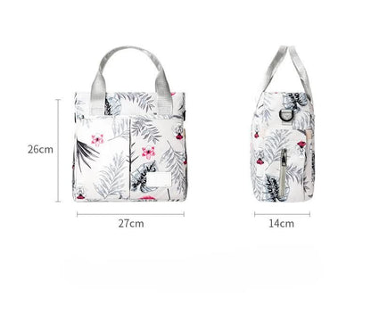 Grey Versatile Nappy Bag Tote - Lightweight Diaper Bag with Insulated Pocket & Crossbody Strap V888-ELOSUNG27079