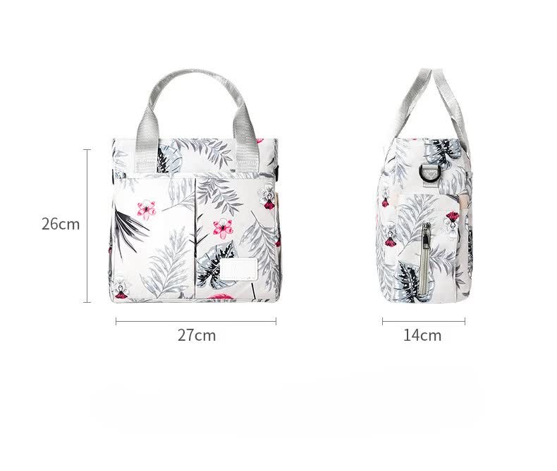 Green Versatile Nappy Bag Tote - Lightweight Diaper Bag with Insulated Pocket & Crossbody Strap V888-ELOSUNG27080