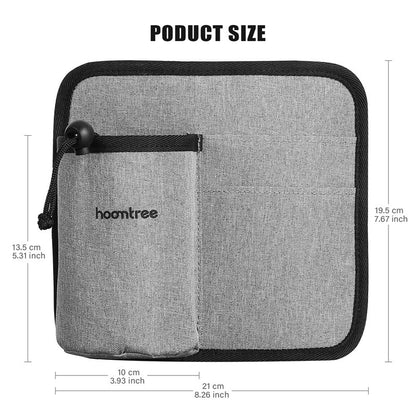 2 Pcs Grey Hands-Free Luggage Handle Travel Cup Holder & Organizer Pouch V888-ELOSUNG27082