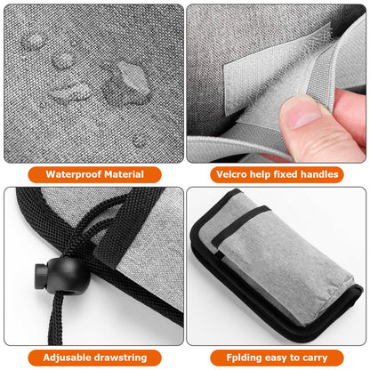 2 Pcs Grey Hands-Free Luggage Handle Travel Cup Holder & Organizer Pouch V888-ELOSUNG27082