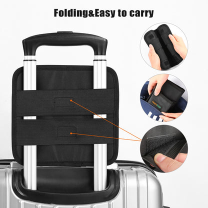 2 Pcs Grey Hands-Free Luggage Handle Travel Cup Holder & Organizer Pouch V888-ELOSUNG27082
