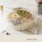Beige And Beige Snap Button Elegant Compartment Serving Tray with Lid - Versatile Snack, Fruit & Candy Box V888-ELOSUNG27104