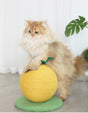 Yellow Pineapple And Green Base Fun Fruit Shaped Sisal Cat Scratcher Ball - Durable Scratching Toy with V888-ELOSUNG27126