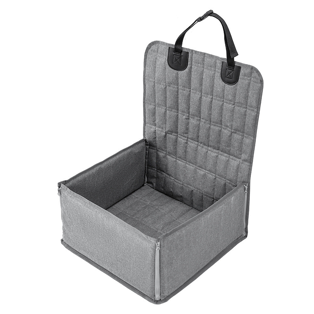 Grey Waterproof Front Pet Car Seat Cover - Non-Slip Dog Booster Seat Protector Mat V888-ELOSUNG27127