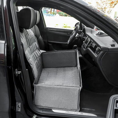 Black Waterproof Front Pet Car Seat Cover - Non-Slip Dog Booster Seat Protector Mat V888-ELOSUNG27128