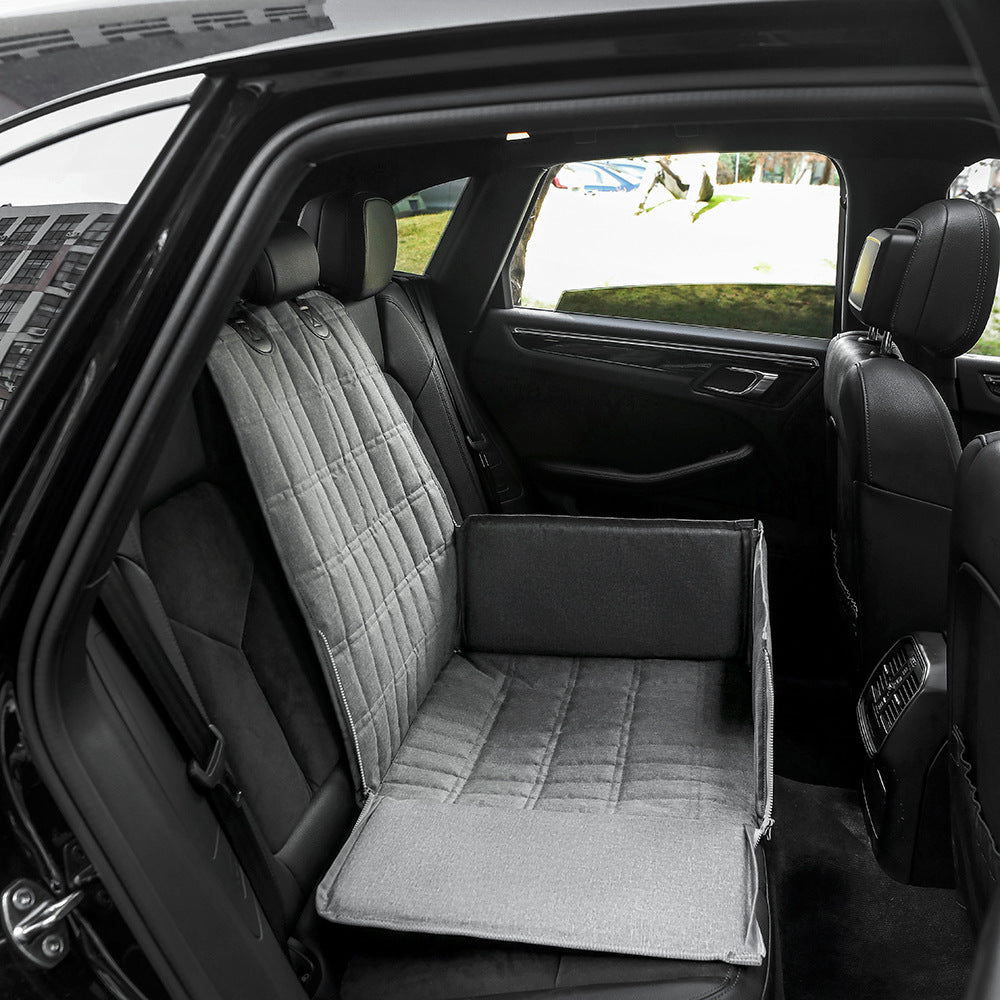 Black Waterproof Front Pet Car Seat Cover - Non-Slip Dog Booster Seat Protector Mat V888-ELOSUNG27128