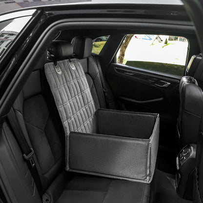 Black Waterproof Front Pet Car Seat Cover - Non-Slip Dog Booster Seat Protector Mat V888-ELOSUNG27128