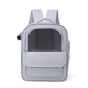 Grey Spacious Pet Carrier Backpack with Clear Window - Comfortable Travel Bag for Cats & Small Dogs V888-ELOSUNG27129