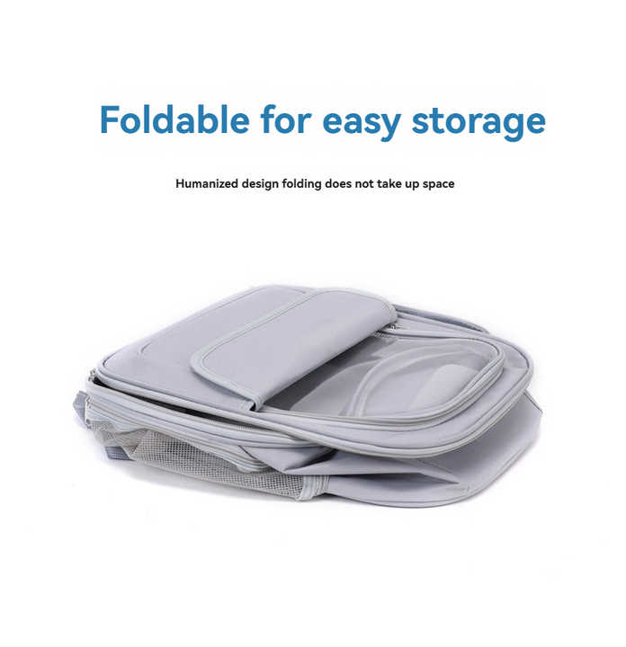 Grey Spacious Pet Carrier Backpack with Clear Window - Comfortable Travel Bag for Cats & Small Dogs V888-ELOSUNG27129