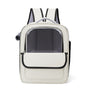 Beige And Black Spacious Pet Carrier Backpack with Clear Window - Comfortable Travel Bag for Cats & Small Dogs V888-ELOSUNG27131