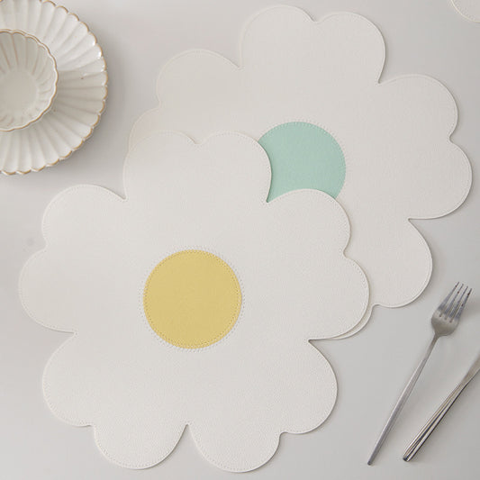Blue Background With Yellow Heart + Yellow Background With Blue Heart Set of 6 Reversible Flower Shaped V888-ELOSUNG27138