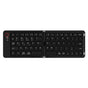Black Ultra-Slim Foldable Bluetooth Keyboard - Portable Wireless Rechargeable Travel Keyboard for iOS Android V888-ELOSUNG27141