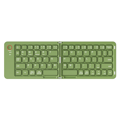 Green Ultra-Slim Foldable Bluetooth Keyboard - Portable Wireless Rechargeable Travel Keyboard for iOS Android V888-ELOSUNG27143