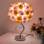 Pink,Yellow Roses And Silver Base Romantic Red Rose Flower Table Lamp - Crystal Heart Accent Bedside Night V888-ELOSUNG27160