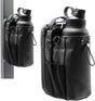 Black Magnetic Gym Water Bottle Holder Bag - Crossbody Sling Pouch for Essentials V888-ELOSUNG27261
