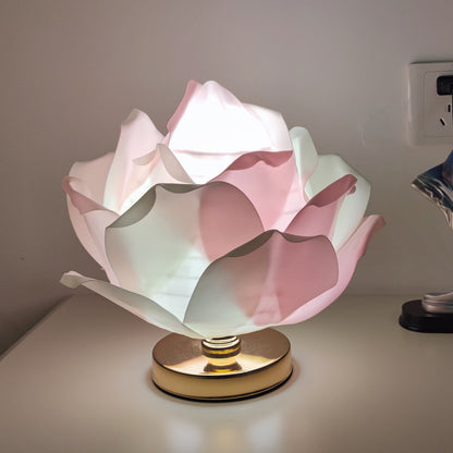 Pink and White Elegant Lotus Flower Table Lamp - Decorative Bedside Night Light for Bedroom Ambiance V888-ELOSUNG27279