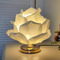 Champagne Elegant Lotus Flower Table Lamp - Decorative Bedside Night Light for Bedroom Ambiance V888-ELOSUNG27280