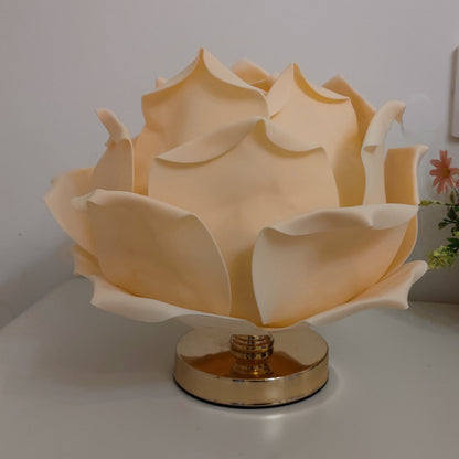 Champagne Elegant Lotus Flower Table Lamp - Decorative Bedside Night Light for Bedroom Ambiance V888-ELOSUNG27280