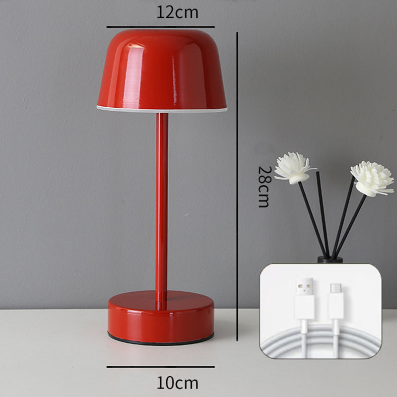 Red Modern Minimalist LED Table Lamp - Rechargeable Touch Control Desk Light V888-ELOSUNG27295
