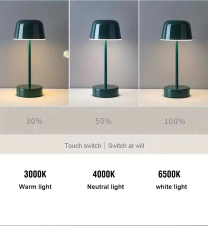 Red Modern Minimalist LED Table Lamp - Rechargeable Touch Control Desk Light V888-ELOSUNG27295