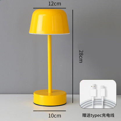 Yellow Modern Minimalist LED Table Lamp - Rechargeable Touch Control Desk Light V888-ELOSUNG27296