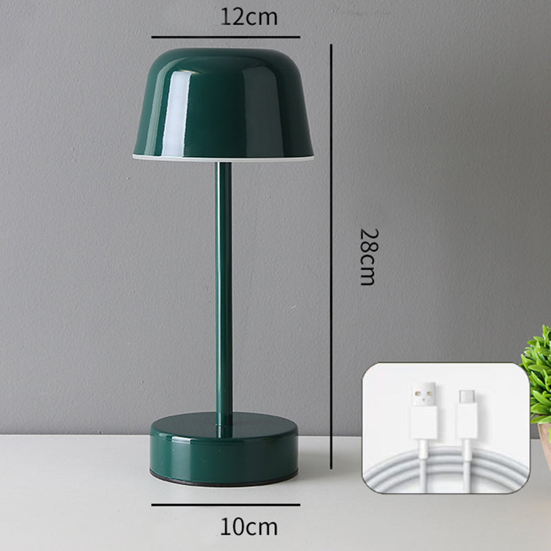 Dark Green Modern Minimalist LED Table Lamp - Rechargeable Touch Control Desk Light V888-ELOSUNG27297