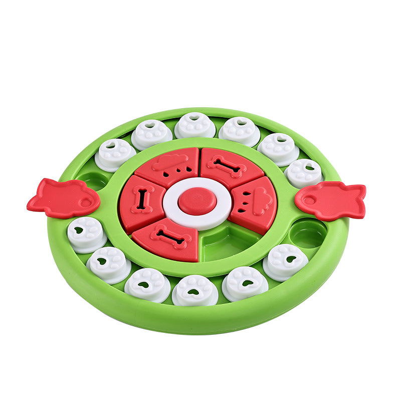 Green Interactive Pet Puzzle Feeder Toy - Slow Eating & Mental Stimulation Game for Dogs & Cats V888-ELOSUNG27298