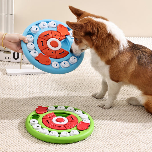 Blue Interactive Pet Puzzle Feeder Toy - Slow Eating & Mental Stimulation Game for Dogs & Cats V888-ELOSUNG27299