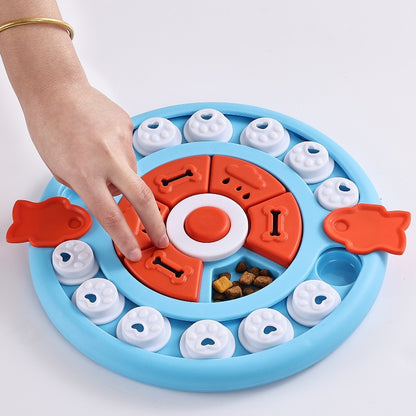 Blue Interactive Pet Puzzle Feeder Toy - Slow Eating & Mental Stimulation Game for Dogs & Cats V888-ELOSUNG27299